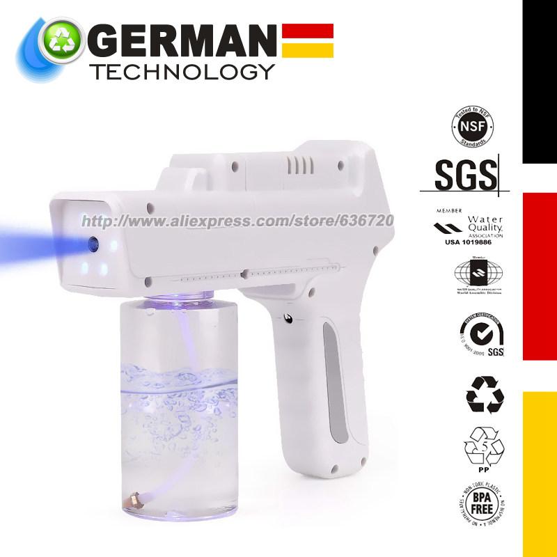 

Portable Nano Spray Fogger 350 ML Handheld Spray Steam Gun Machine with Blue Ray for Home,Office, Vehicle,Indoor or Outdoor
