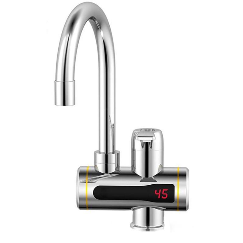 

360 Degree Rotation Instant Electric Hot Water Heater Kitchen Bathroom Faucet With LED Temperature Display 3000w