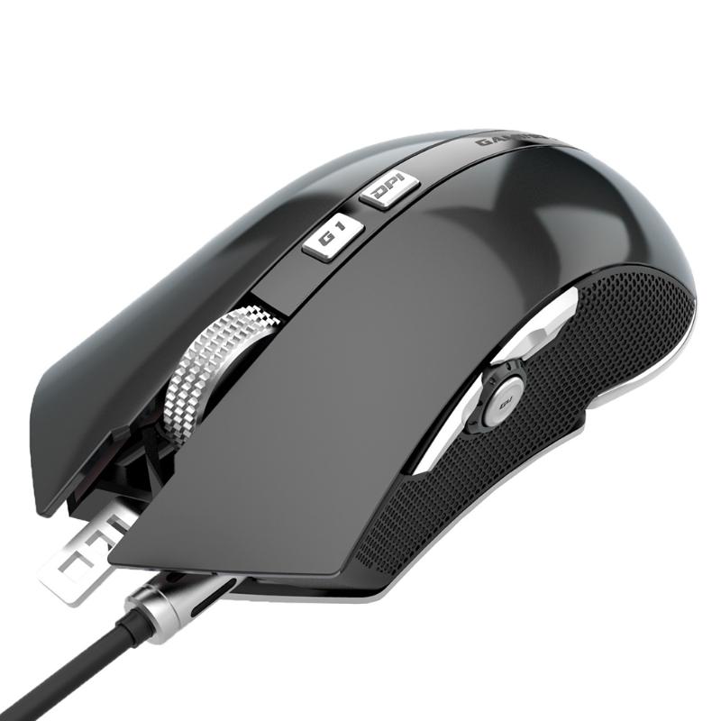 

LUOM G60 Wired Finger Right USB 1.1/2.0 Interface Braided Wire Programmable 9 Buttons Professional Optical Gaming Mouse