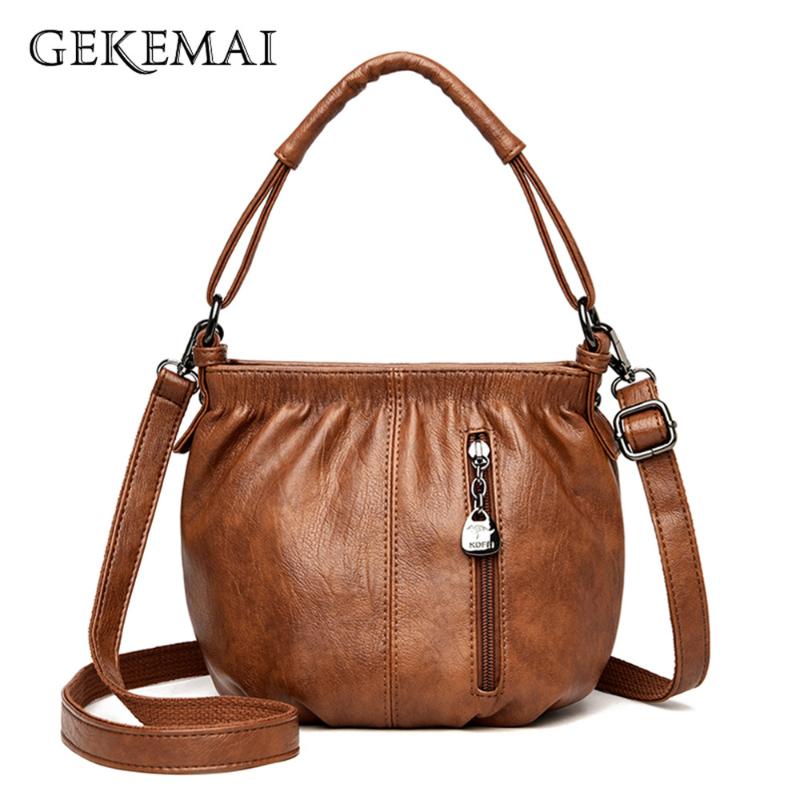 

2020 New Ladies Bags Luxury Designer Women's Shoulder Bags High Quality PU Leather women Shoulder Crossbody Bag Bolso Mujer, Black