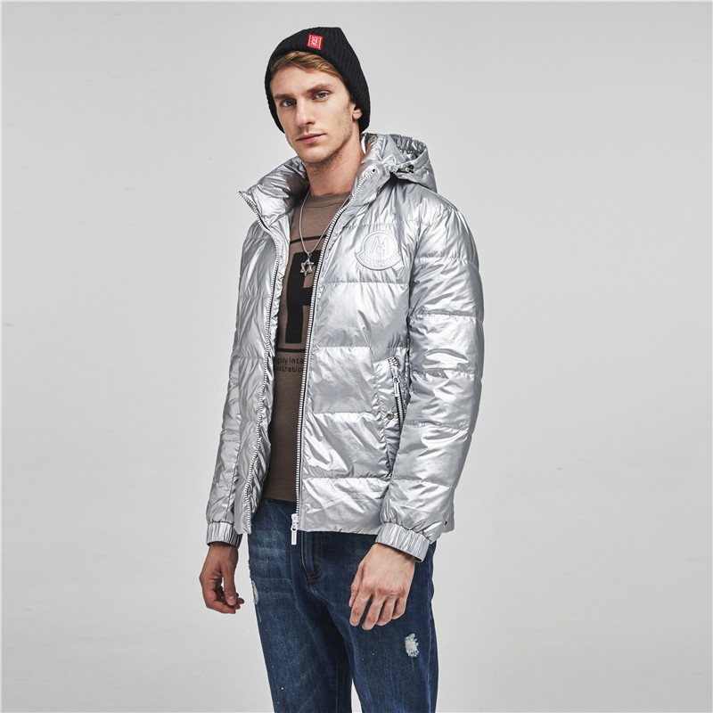 

Nova masculina engrossar casacos de inverno quente parka masculino com capuz outwear algodo-acolchoado jaqueta coreano moda, As picture
