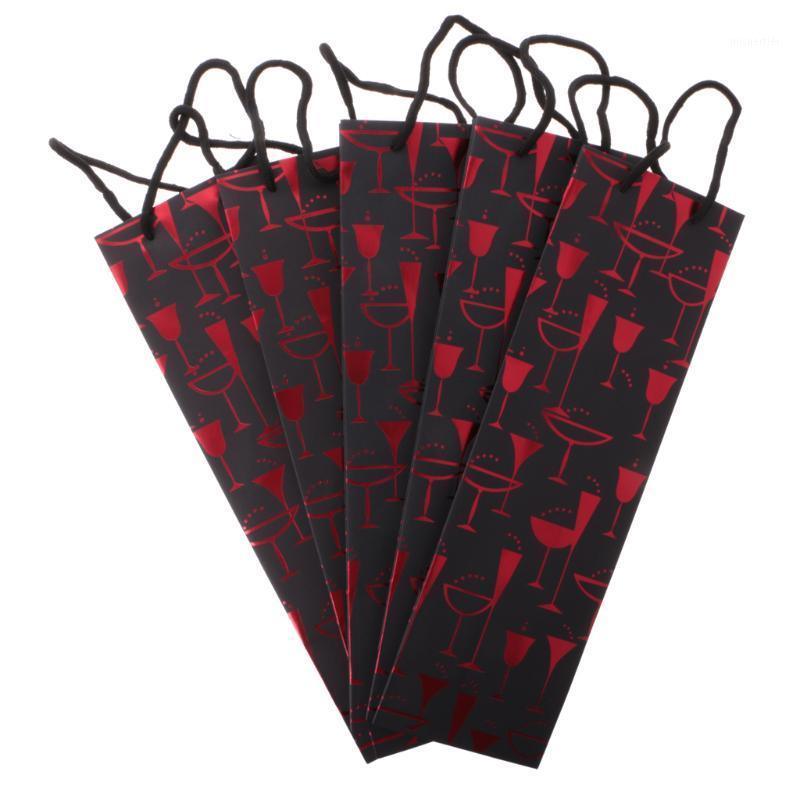 

5 Pieces Elegant Paper Wine Bags For Wedding Ceremony Souvenir Gifts1