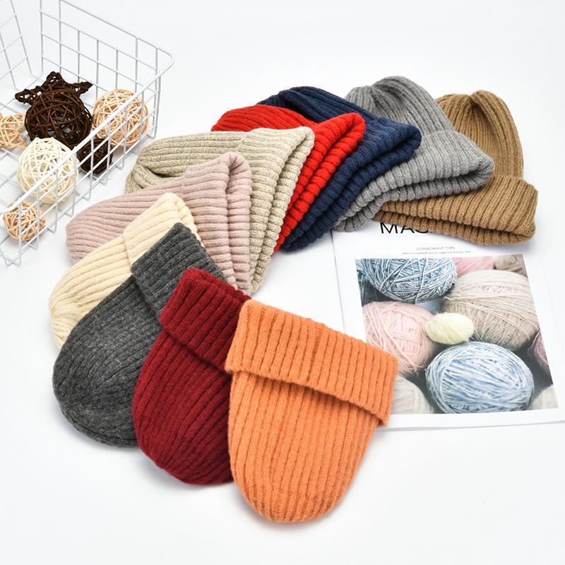 

New Arrival Knitted Hat Women Hats Acrylic Beanie Unisex Solid Color Keep Warm Elastic Winter Hats Winter Hat Mens1