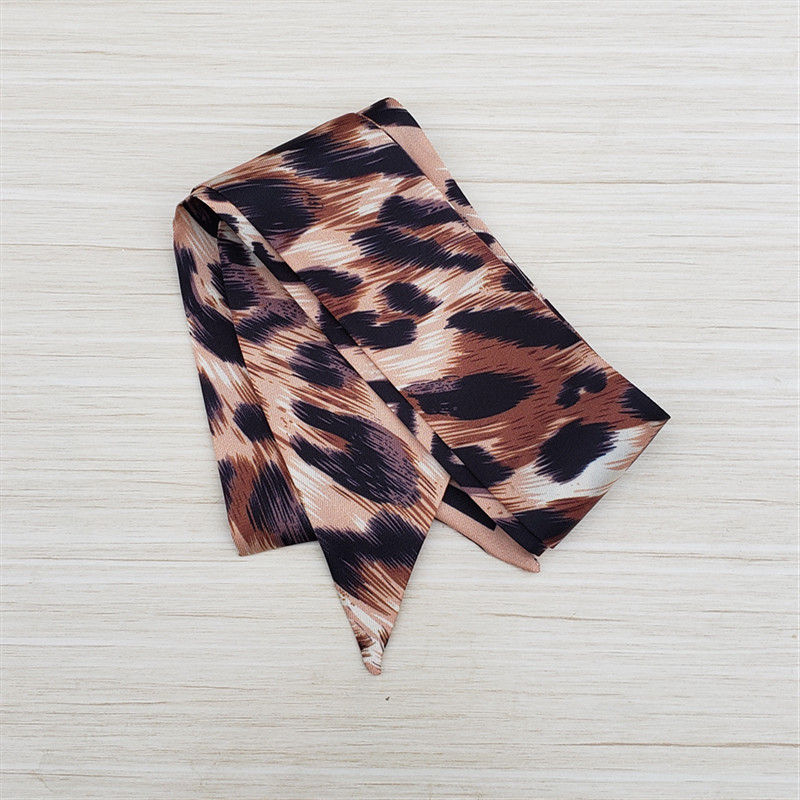 

NEW HOT High quality classic double print twill small tie bag scarf headband ladies' favorite accessory
