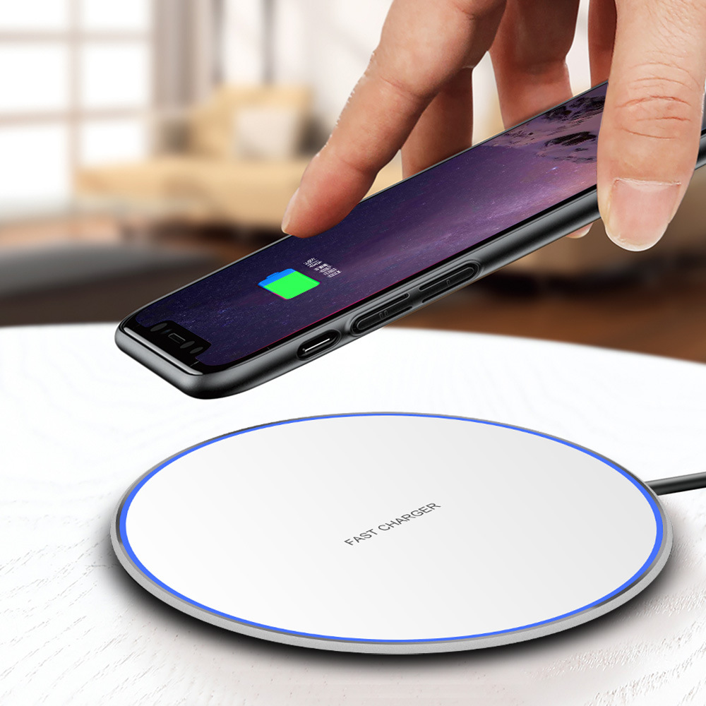 

High Quality GY68 10W Fast Wireless Charger USB Cable Qi Quick Charging Pad For Samsung Galaxy S10 S20 S9 Note 10 iPhone 12 11 Pro Max X Plus with Retail Box