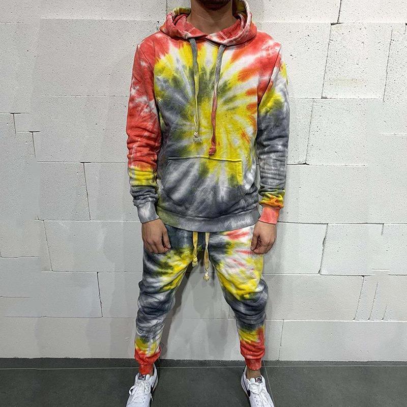 

Men's Jogger Spell Hooded Sweatershiers Suit Stretch Trousers Hoodie Sweatshirt Men's Fashion Male Set Mens Clothing1, Gray