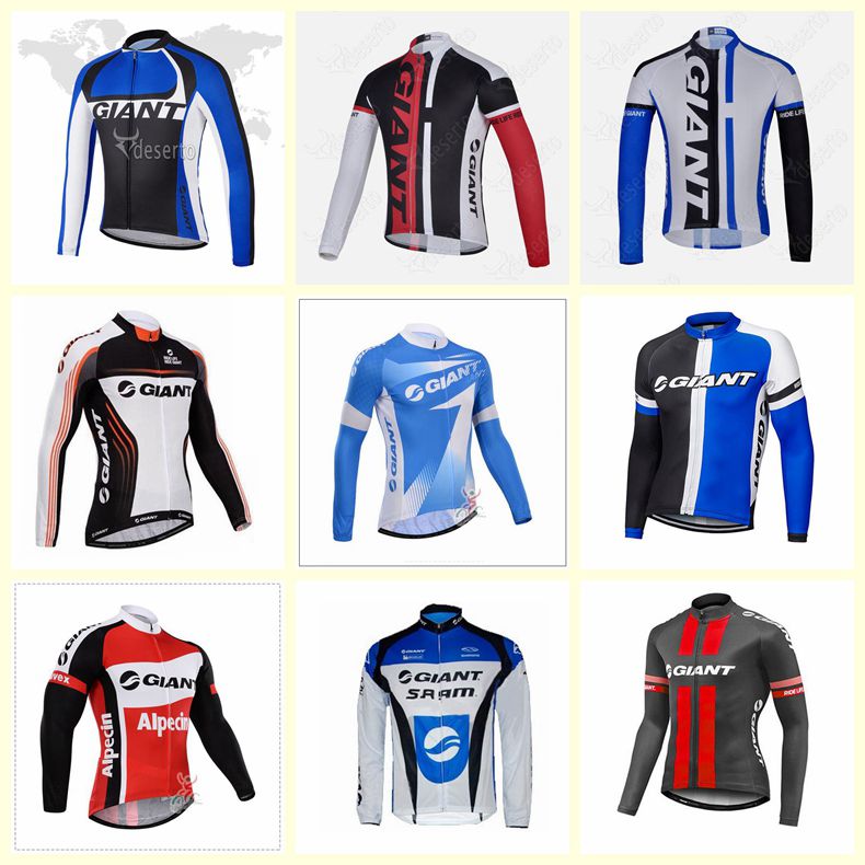 

GIANT team Cycling long Sleeves jersey 2019 Men mtb bike quick dry racing clothing outdoor sportswear U61321, 6a