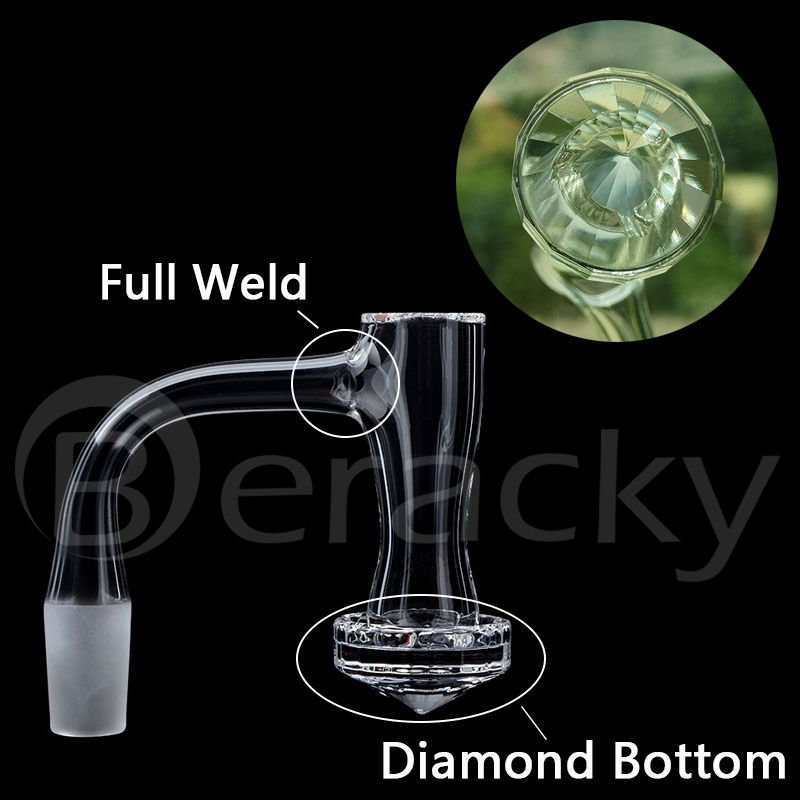 

Beracky Smoking Full Weld Terp Slurper Quartz Banger Beveled Edge 20mmOD Bangers Nails For Glass Bongs Dab Rigs