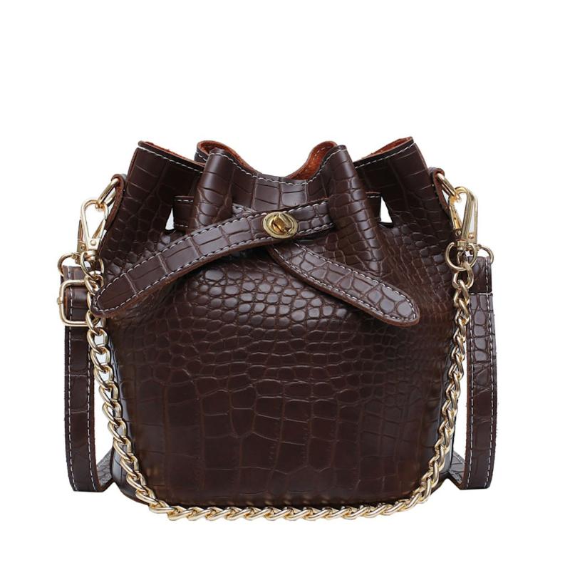 

High Quality Autumn Women 2020 New Wild 2PC Shoulder Messenger Bags Simple Fashion Bucket Bag Leather Handbag Crossbody Bags, Beige