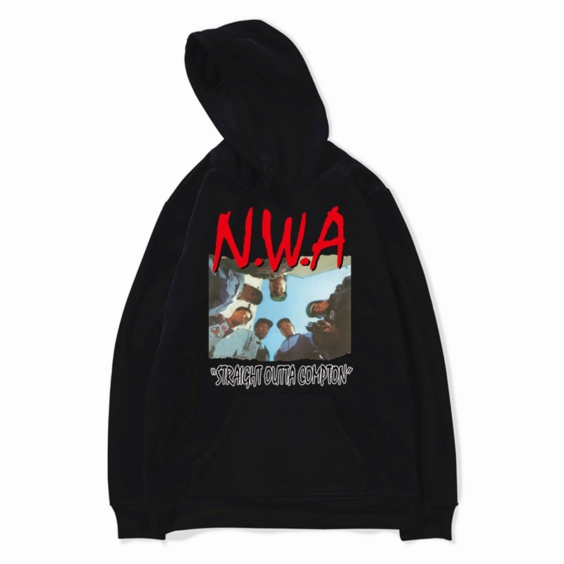 

Asian Size NWA Design Cotton Sweatshirt Man And Women Hip Hop High Quality Hoodies MWT058 201128, Black