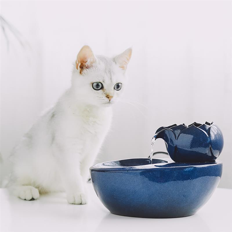 

Lotus Cat Water Fountain Cat Dog Fountain Water Feeder Pet Drinking Dispenser Dog Drinking Bowl Pet Supplies