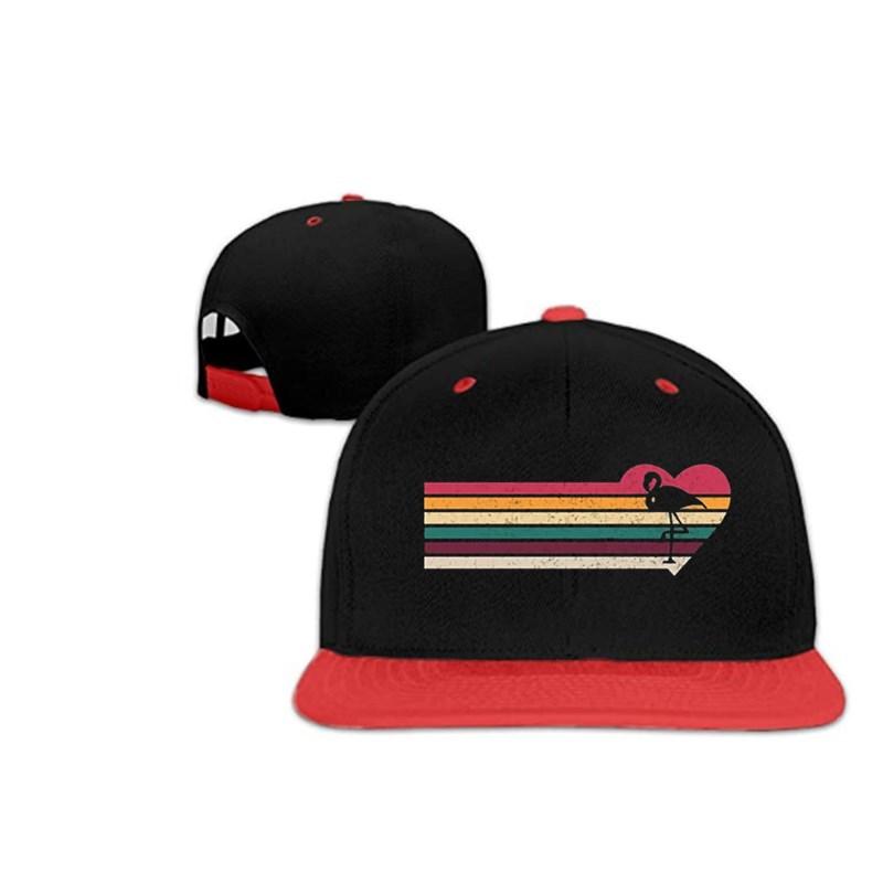 

Adult Sunset Flamingo Heart Beach Adjustable Unisex Men and Women Flat Eaves Hip hop Street Baseball Cap Red Wholesale