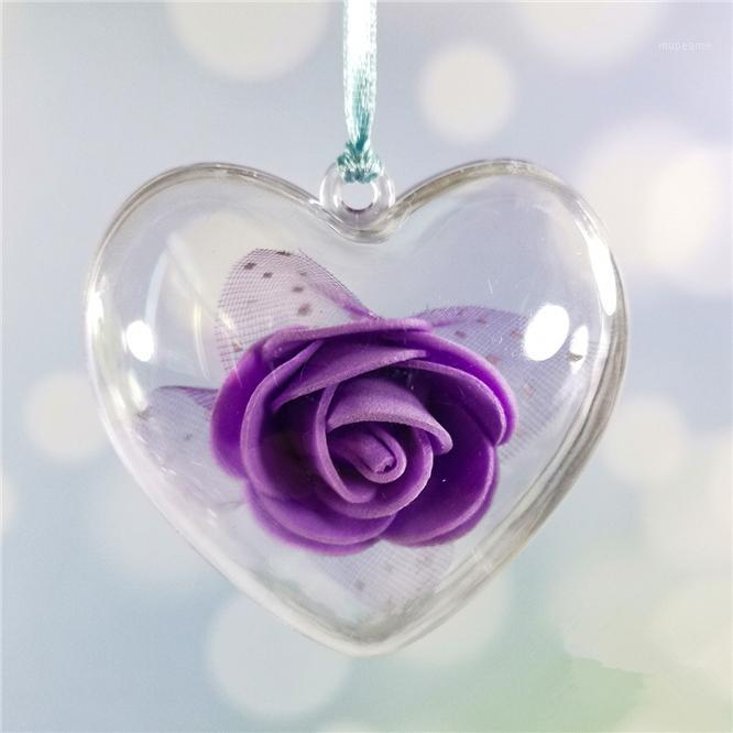 

2pcs Transparent Heart shape Candy Box Chocolate jewelry Gift Box For Baby Shower Birthday Wedding Party Supply gift 6cm1