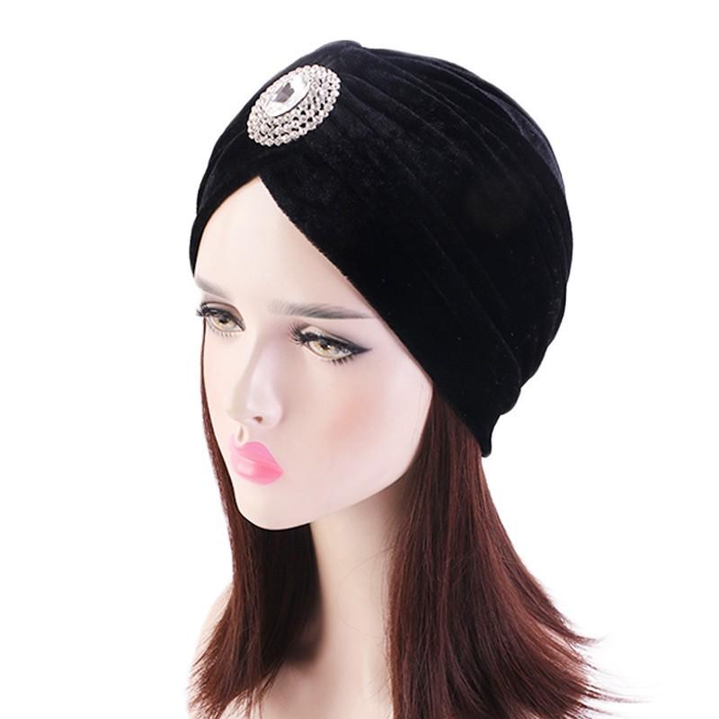 

Beanie/Skull Caps Full Cover Inner Hijab For Women Winter Warm Turban Hat Female Muslim Head Wrap Chemo Cap Casual Islamic Bonnet, Black