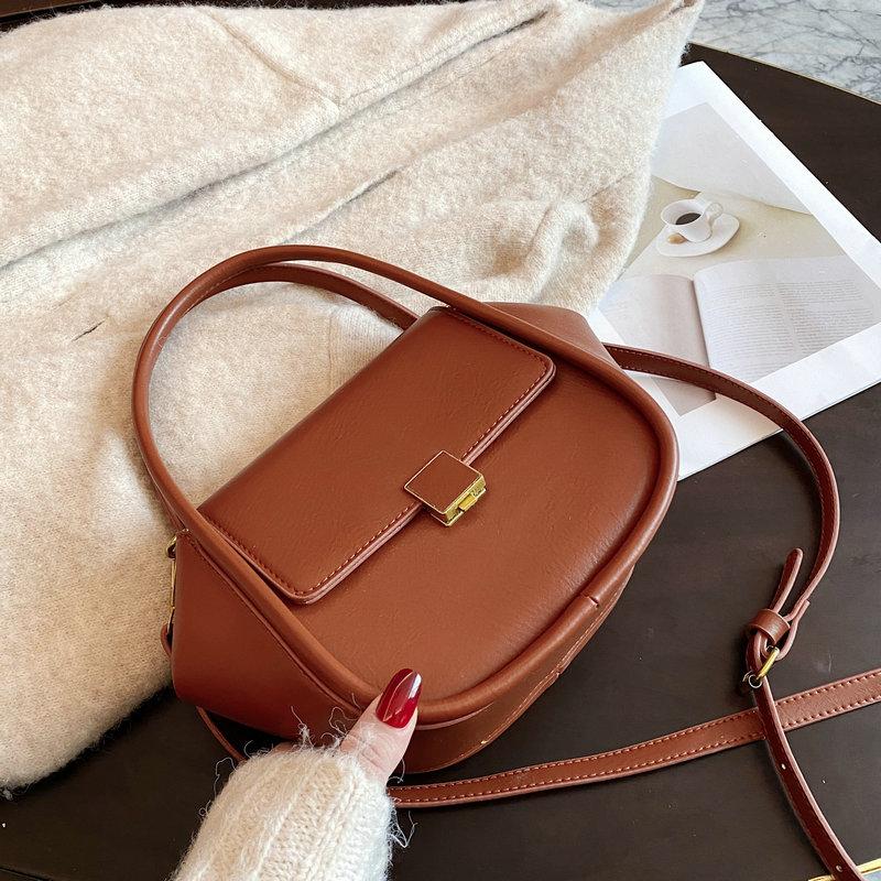 

Small PU Leather Crossbody Bags for Women 2021 Women's Designer Handbags and Purses Female Shoulder Bag Casual Tote Bag 6894, Black