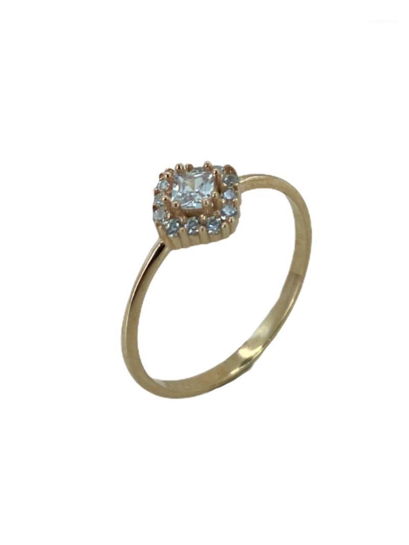 

Cluster Rings Tiny Zircon Stone Gold MontÃ¼r 925 Silver Ring, Golden;silver