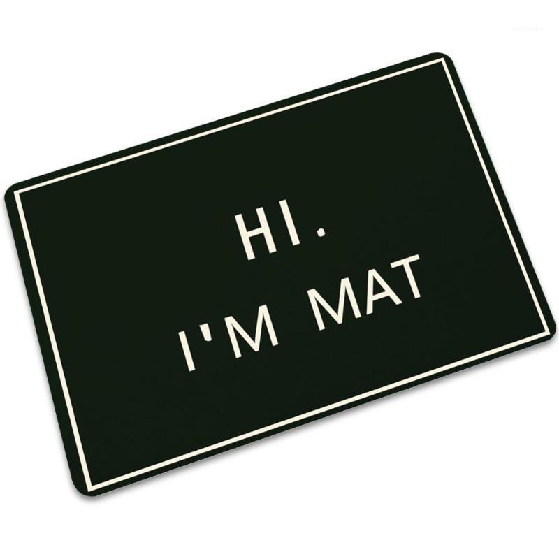 

New Thin Rubber Hi I'm Mat Door Mat Carpet Outdoor Indoor Anti-Slip Doormat 40*60cm 45*75cm 60*90cm Black Rug1