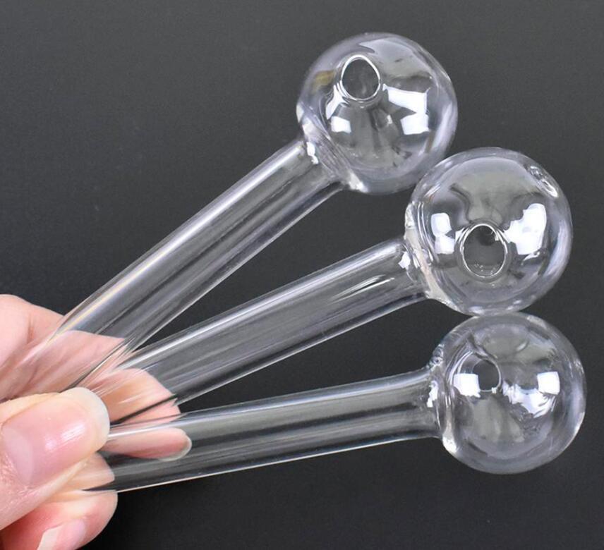 

IN STOCK FAST SHIPPING 10*1cm Pyrex Glass water Pipe Clear Glass Oil Burner clear Great Tube Glass Pipe Oil Nail Pipe fy2304