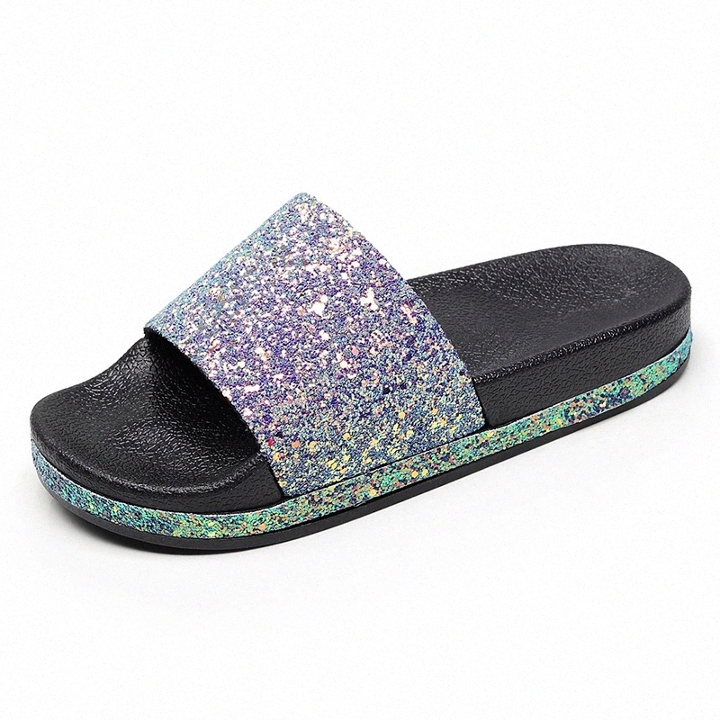 

Women Sandals New Brand Women Summer Fashion Home Sandals Glitter Sandals Comfortable Platform Ladies Shoes chaussures femme #5V2m, Black