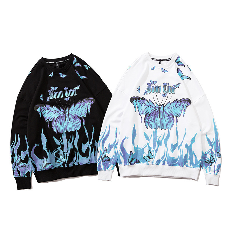 

2021 New Butterfly Hoodie Man Hip Hop Streetwear Casual Hoodies Fashion Sweater Calls From the Women of Sudader Men to R1aj XRNR, White