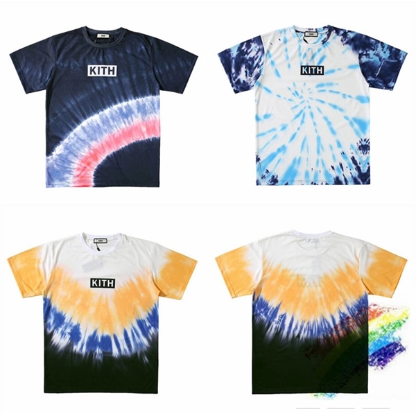 

Tie Dye KITH Brand Clothing Children's Adult Short Sleeve T-shirt Boy Kid Boys And Girls Hip hop Tops Shirts Y0505, 26