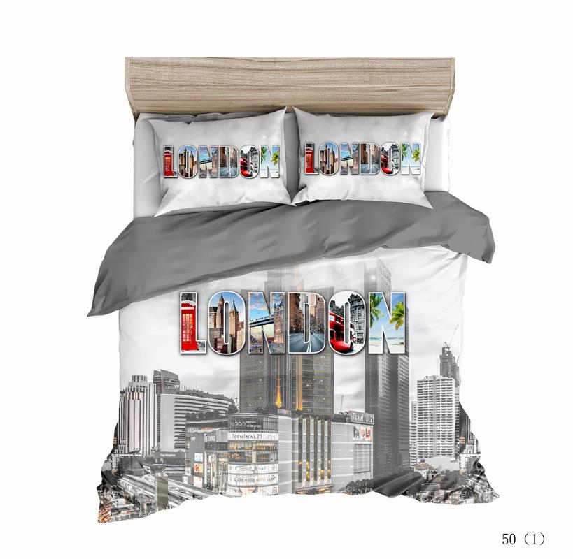 

AHSNME London Cityscape Duvet Cover Set Big Ben Bedding Set Elegant City Quilt Cover Europe Size for Single Double Bed, 01