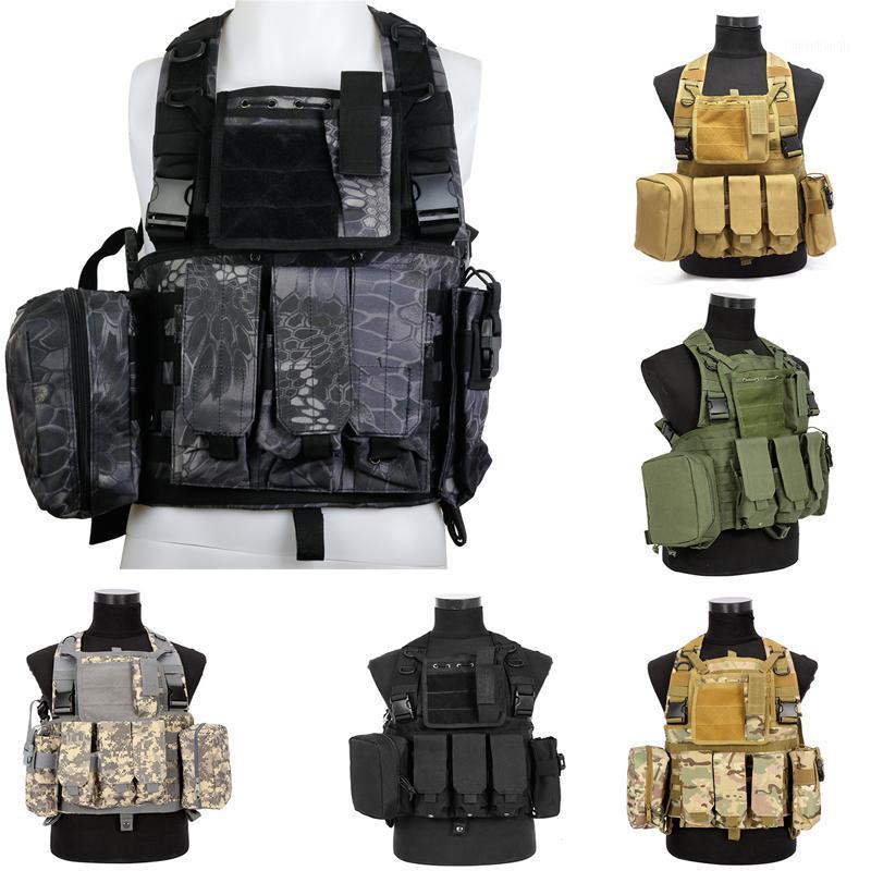 

Outdoor Army Tactical Vest Molle RRV Chest Rig Hunting Paintball Harness Vest Carrier Camouflage Accessories1, Black