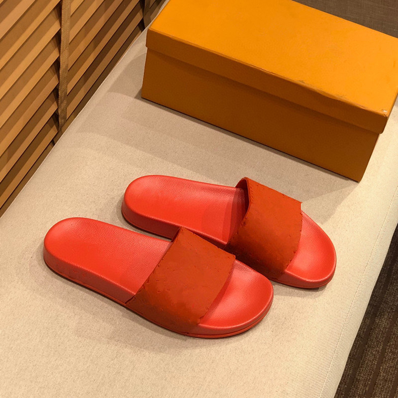 

With box Woman/Man Sandals Slipperss High Quality Sandal male Slippers Beach causal flip flops for Men Women slipper Flat shoes Slide Eu 35 45, Green