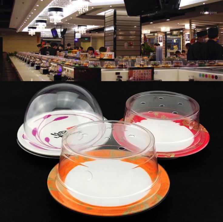 

Plastic Lid For Sushi Dish Buffet Conveyor Belt Sushi Reusable Transparent Cake Dish Cover Restaurant Accessories SN34701