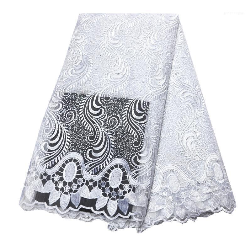 

blue lace fabric latest 2020 french nigerian lace fabric tulle tissue african white with stones high quality 20201