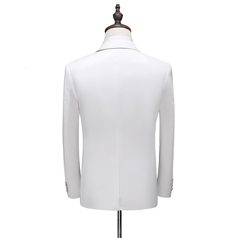 

2021 2 Pieces New-style Designs Fashionable Men Suit Groom Wedding Suits Jacket Pants ESZN, White