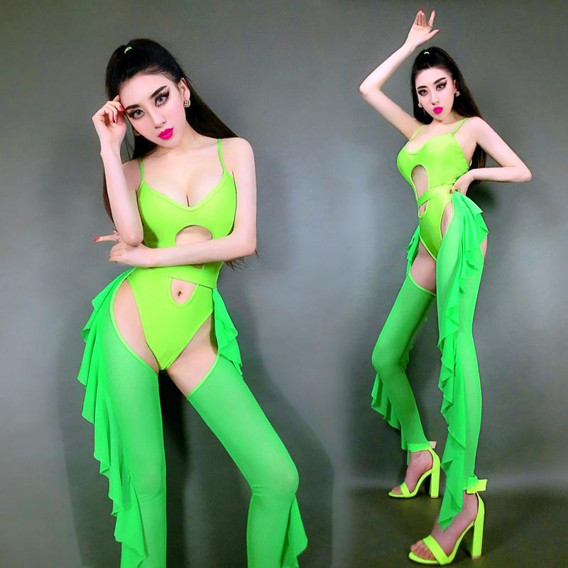 

Ropa Festival Musica Women Rave Clothes Nightclub Jumpsuit Body Suit Sexy Female Singers Stage Clothes GoGo Dancers Costume 3132, Black