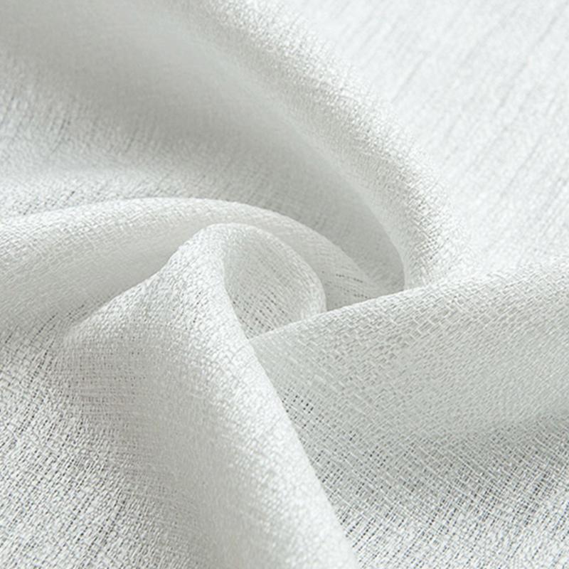 

White Linen Sheer Curtains For Kitchen Finished Modern Voile Curtains Fabric Blinds Drapes Tulle For Living Room