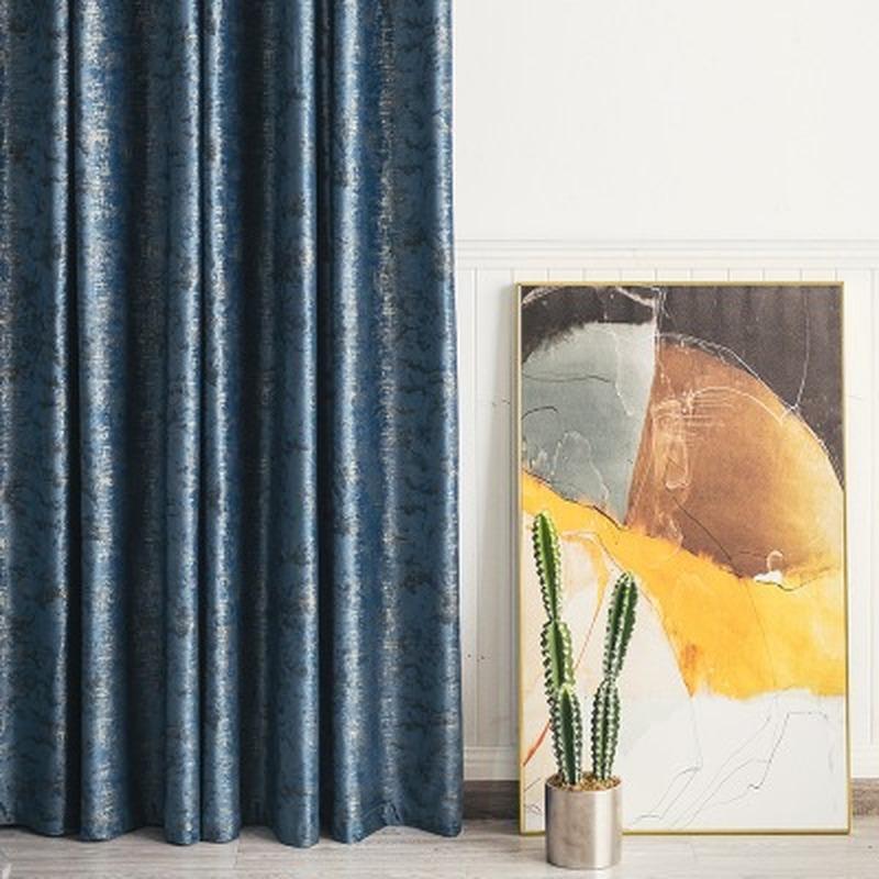 

Nordic Curtains for Living Room Bedroom ModernLight LuxuryVelvet Bronzing CurtainHigh-end Flannel Finished Product Customization