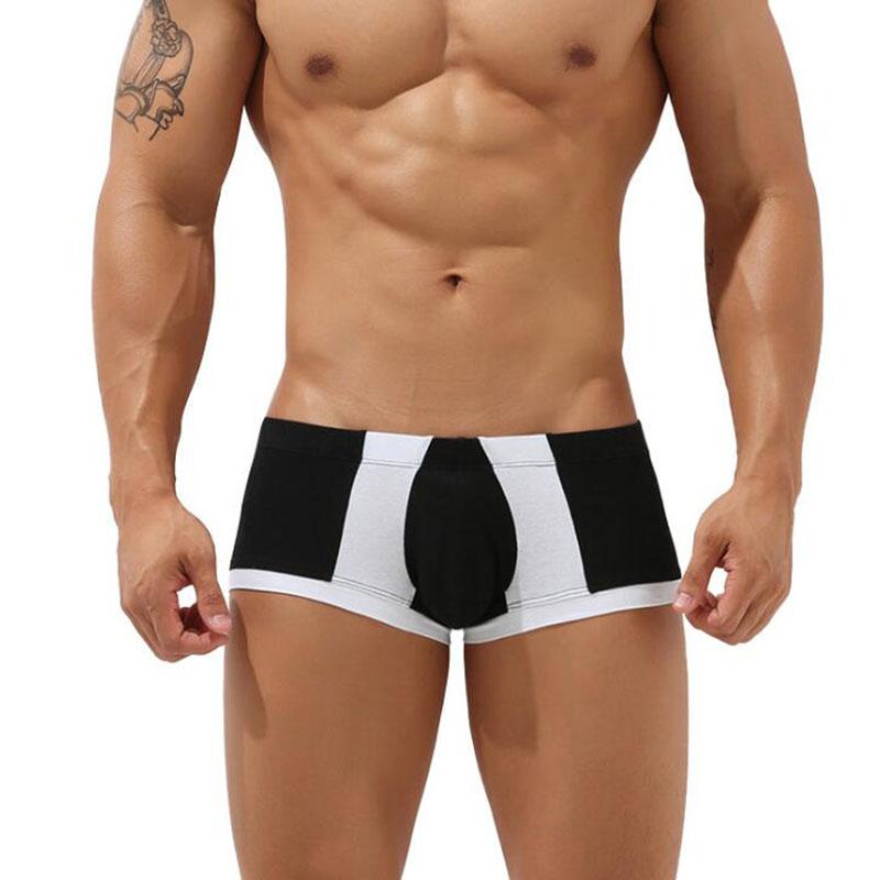 

Man's underwear underpants gay boxer men ropa interior hombre low-rise cuecas masculinas boxer para hombre boxershorts, Black