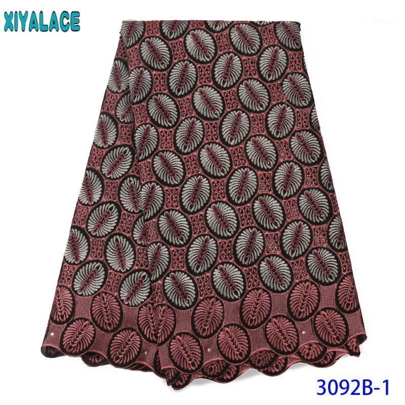 

Nigerian Voile Lace In Switzerland High Quality African Cotton Lace Fabric Stoned Holes for Dress Sewing KS3092B1