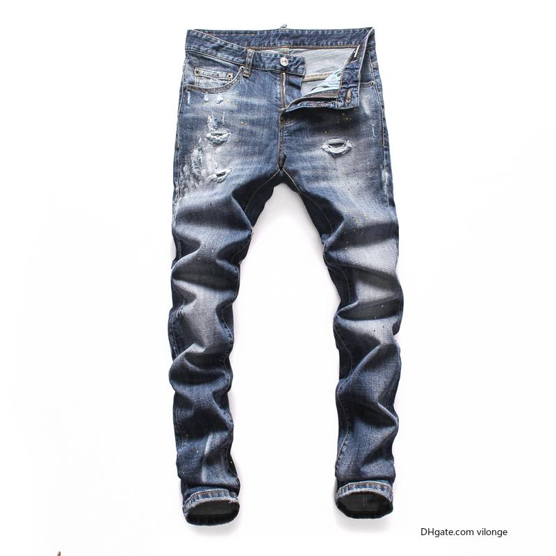 

mens luxury designer jeans denim black ripped pants the best version DSN16 Italy brand bike motorcycle roc Xnp DSQ DSQ2 DSQUARED, 8107