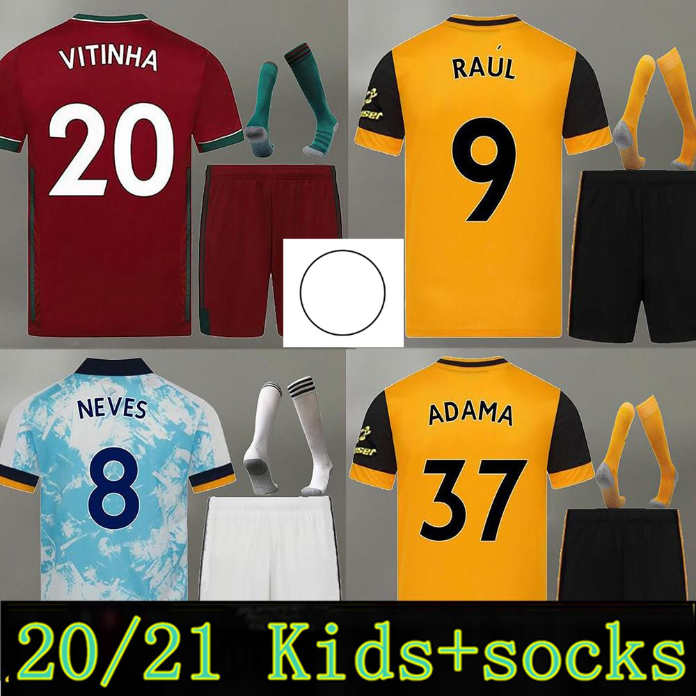 

2020 2021 Wolves soccer jersey 20 21 NEVES RAUL ADAMA DIOGO J. COADY NETO PODENCE DOHERTY BOLY J.OTTO Home Away 3rd Kids kit Football shirt0, Colour