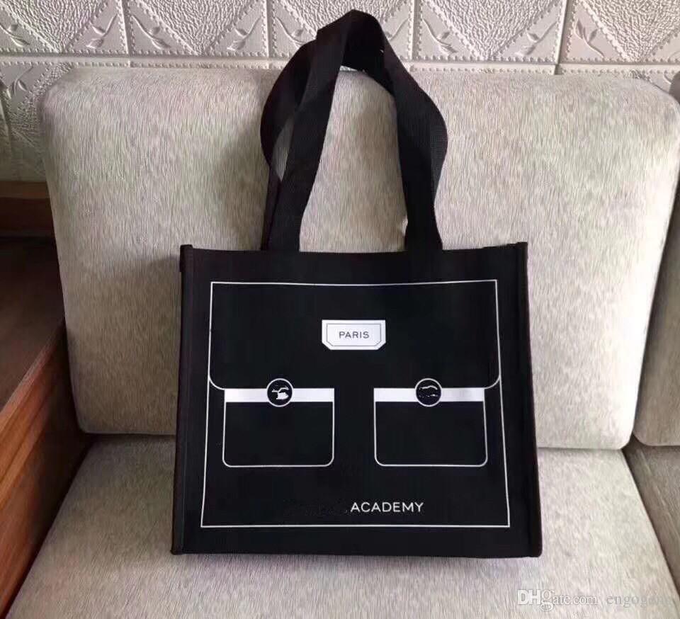 

Fashion black shopping bag good quality canvas gym case Thick canvas case tote Bag Women canvas Wash Bag Cosmetic Makeup Storage Case