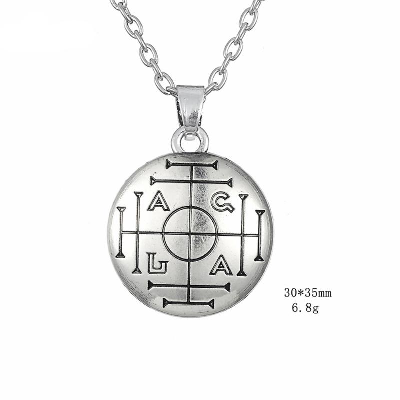 

Pendant Necklaces 10PCS Talisman Choker Pentacle Of Jupiter Kabbalah Collares Solomon Wicca Necklace For Men Jewelry