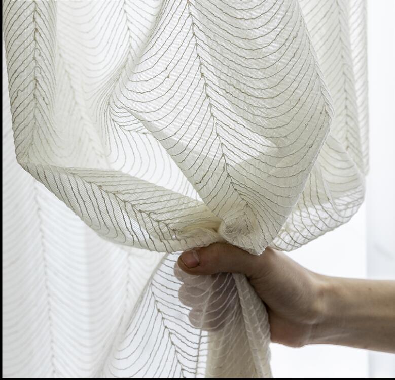Embroidered wind ins net red screen curtain enjoy the light beauty of window gauze in four seasons floor bedroom living room decoration-image-628708002