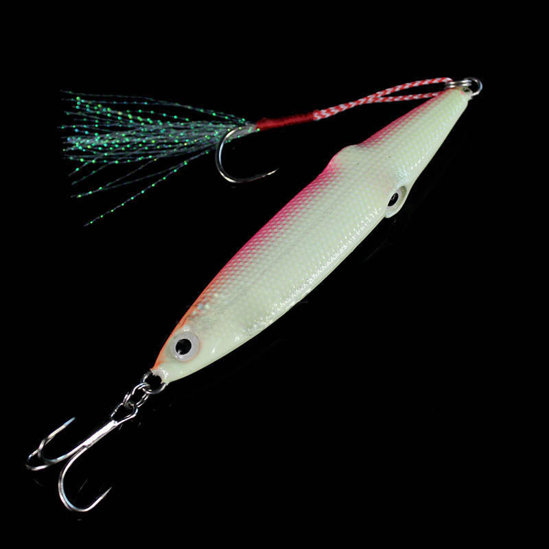

2pcs/pack 40g 60g 80g 100g luminous Jig bait squid shape glowing pesca lead fish sea lead bait hard metal lure iron squid jigs Y200827