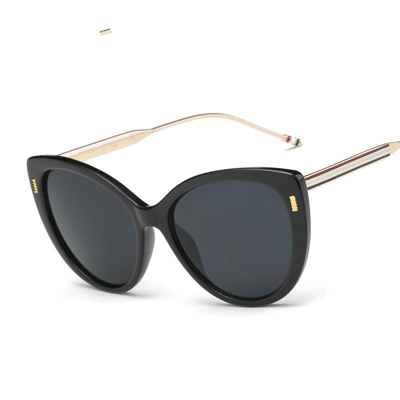 

Fashion Oversize Cat Eye Sunglasses Women Vintage Brand Design Big Size Frame Mirror Classic Style Sun Glasses Female