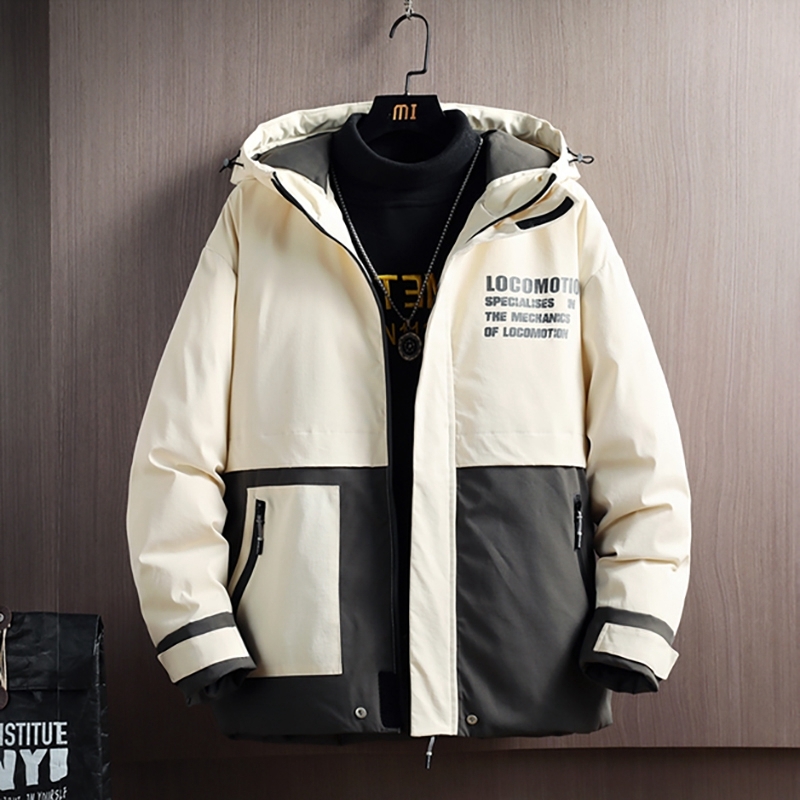 

New warm winter jacket of high quality thick young coat fashion shredded men's casual jackets plus size 4xl gout transport GUTW, Mint