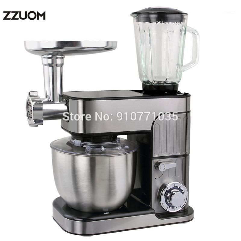 

ZZUOM 3 In 1 Chef Stand Mixer Professional Kitchen Dough Kneading Hook Egg Whisk Dough Cream Blender Juicer Meat Grinder Mincer1