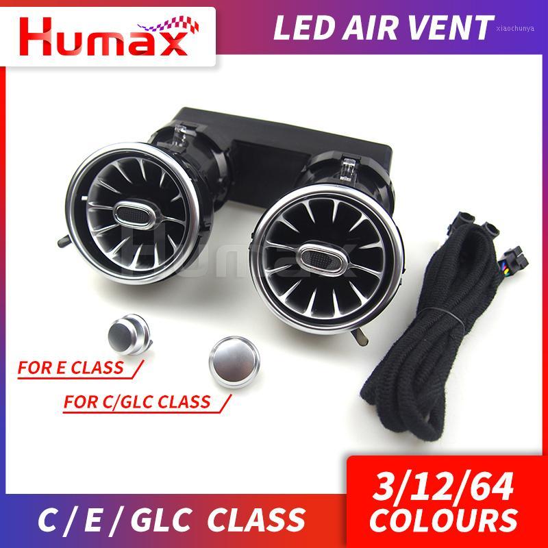 

Rear-seat LED turbine air vent For mercedex GLC class x253 Interior Atmosphere Light 3/12/64 colors car accessories1