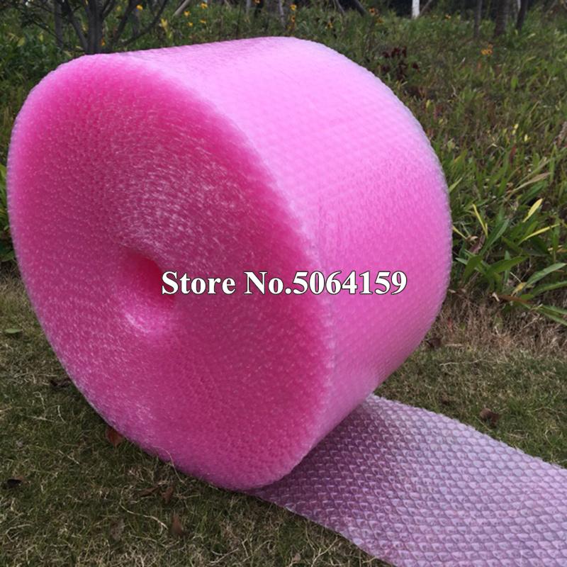 

30cmx5m Pink Heart-shape mini Air Bubble Roll Party Favors And Gifts Packing Foam Roll Wedding Decoration Emballage Bulle Warp