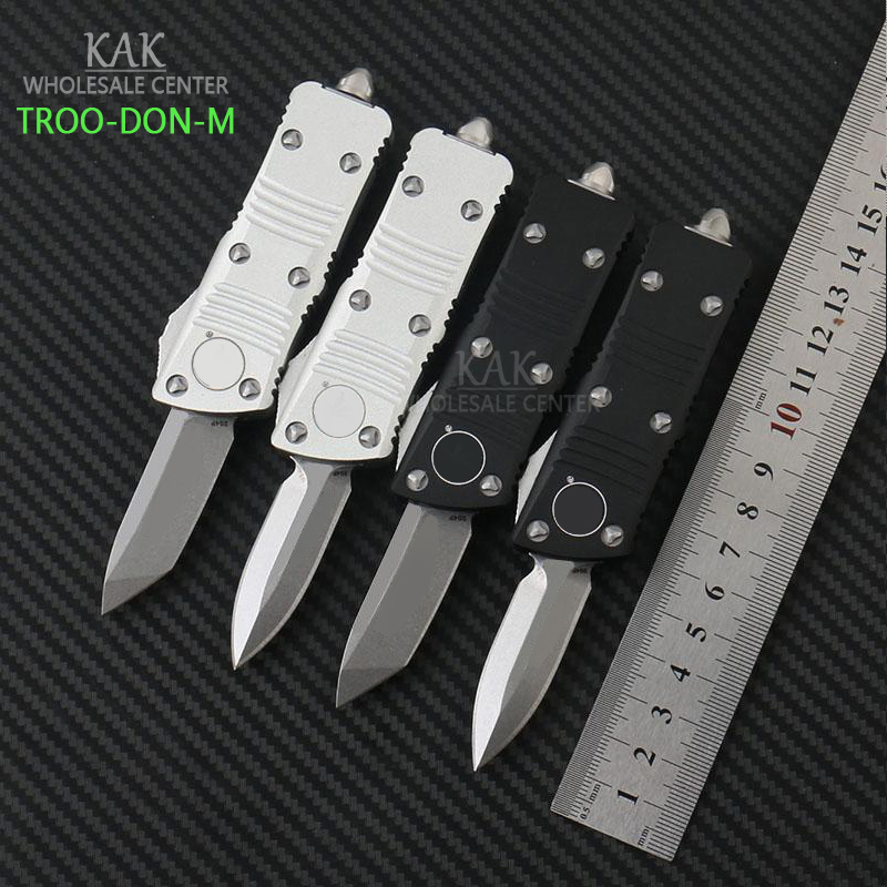 

Micro knife Mini Autom pocket knife Stone washed D2 steel T6-6061 aviation aluminum alloy handle Outdoor camping EDC