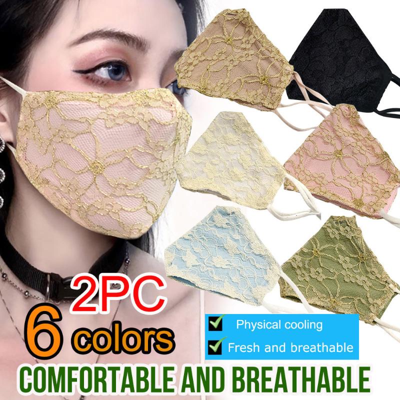 

2pc Adults Silk Scarf Fashion Print Cotton Outdoor Sunscreen Reusable Washable 3ply Ear Loop fabric scarf women foulard femme
