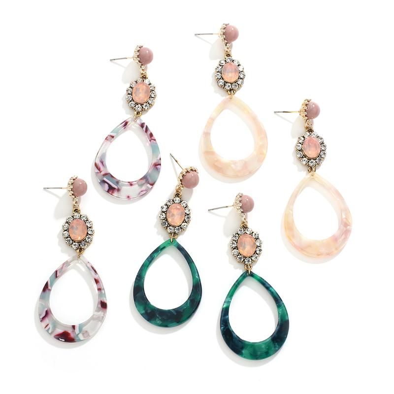 

AENSOA Vintage Crystal Drop Earrings Fashion Rhinestone Acrylic Dangle Earring Retro Elegant Pendant Earring 2021 Trendy Jewelry